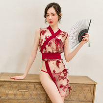 Sexy Eroy Lingerie & Uniform Passion Suit Embroidered Net Yarn Perspective Bed Fire Hot Seductive Pyjamas Womens Sluts