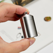  Creative stainless steel portable sealed bottle outdoor change coin storage storage tank elderly first aid waterproof medicine warehouse large