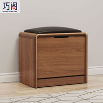 New Chinese shoes stool soft cushion wearing shoes stool home door sitting shoe cabinet entrance entrance entrance storage