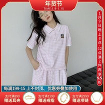 RANYI LONDON designer brand plaid print two-piece jacket short women Summer thin temperament