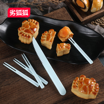 Inferior Fox Mooncake Knife Fork Suit Disposable Fork Sweet Pitchfork Snack Cutlery Cutlery Birthday Cake Fork Fruit Sign