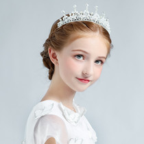 Childrens crown Headdress Girl Princess Crystal hair band Little girl Birthday flower girl Hair ornament Host dress accessories