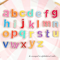 Embroidery paste self-stick English letter single paste clothes Yezi shoes ipad shell bag decoration game case stickers