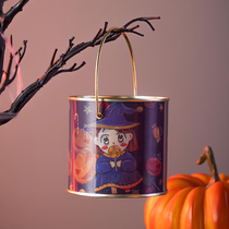 Halloween candy box snowflake crisp nougat gift box carry plastic candy jar Halle gift box