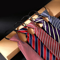 Korean version of small short female professional zipper activity performance drum band tie lazy people easy to pull bank students