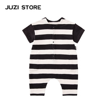 JUZI STORE Childrens Clothing Bamboo Beads Basic Striped One Piece Unisex Boys and Girls 1923557