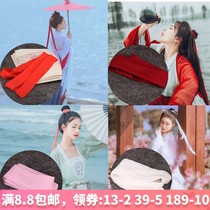 Costume Hanfu ribbon red strap Chiffon ribbon cos modeling hair band Chivalrous modeling ribbon Scholar strap