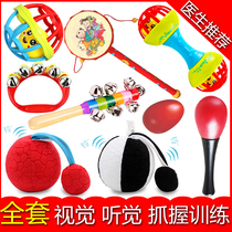 Baby vision training toy Hand bell Red ball Newborn soft cloth ball cover Ring ring sound children follow up