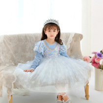 Halloween autumn and winter snowy love sand princess dress female Aisha dress dress love sand birthday dress set