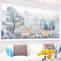 Cross stitch thread embroidery 2021 new Nordic rich deer elk living room substantially simple modern atmosphere full of embroidery