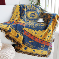 Sofa Dust Cover Blanket Sofa Towels Mysterious Constellations Cloth Art Protective Sleeves Thickened double-sided use
