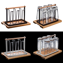 Cup tray water cup rack creative upside-down glass rack shelf Nordic drain cup rack household living room