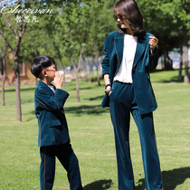 Zhe Sifan autumn new mother and mother womens original parent-child clothing velvet pressure suit jacket casual pants