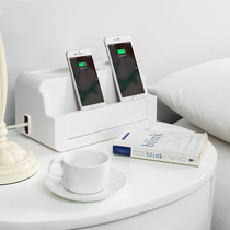 Wire storage box Power cord plug board cable management take-up box Data cable drag board line Charger plug hub