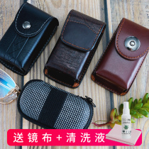 Folding reading glasses box for men and women portable PU leather eye box can wear a belt reading glasses box small and anti-pressure