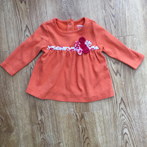 Special price newborn baby spring autumn female baby 0-6 months fashion styling shirt T-shirt full cotton long sleeve blouse for undershirt