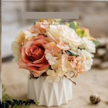   Pastoral flower gift Home fake flower decoration small potted decoration Korean personality girl display American i