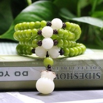 Original natural grass and Wood Green Bodhi Root 108 beads handstring female lucky bag fashion literary necklace rosary
