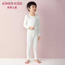 aimer kids love children angel warm clothes thermal underwear boys autumn pants autumn winter trousers AK3730271