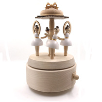 Taiwan Jeancard Wooden Ballet Doll Music Box Eight Tone Friends Birthday Gift Valentine's Day Mori Live Wooden Fun