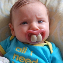 American Billy-Bob funny buck tooth incisor pacifier funny baby pacifier delivery box