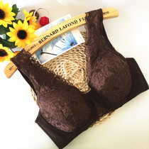 Thin large size bra vest type side collection thin mold Cup side collection underwear lace bra fat mm Full Cup
