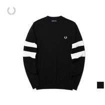 FRED PERRY MENS knitwear 2021 spring new CASUAL round neck wool wheat ear top tide K1534