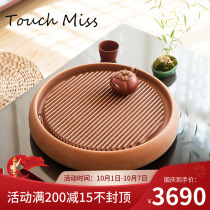 TOUCH MISS Bakelite tea tray small high-end Bakelite home office light luxury drainage plain tea table