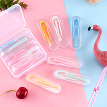 Invisible pupil myopia glasses case suction stick clip tweezers beauty pupil companion box wearing stick tool companion washer