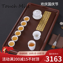TOUCH MISS household electric Wood tea tray German Chinese retro drainage tea tray large light luxury guests
