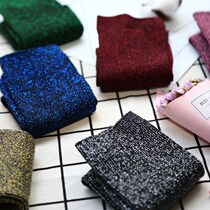 Soft girl female socks silk mixed gold and silver Korean version of single sale winter popular street gray student gold silk meat color lady