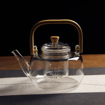 High temperature resistant glass bamboo Tie glass cooking teapot tea pot tea pot electric pottery stove Ming fire heating kettle Kung fu tea accessories