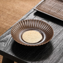 Ceramic pot bearing dry brewing table Japanese-style water storage pot pad purple sand pot cover bowl base pot holder Kung Fu tea ceremony accessories