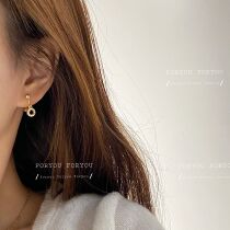 Brief insert drilling shiny small earrings 2021 New wave South Korean temperament earbuds earrings with no earbuds