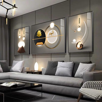 Lightweight Diamond Crystal Simple Modern Geometric Trio Decorative Painting Living Room Sofa Background Wall Hanging Dining Room