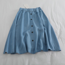 Distinguished young fashion factory womens summer thin skirt in the long waist A - word skirt