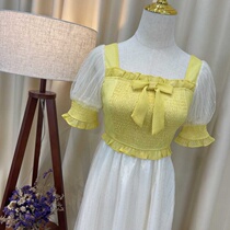  Ms Xinxinmai long skirt summer pleated dress long and short models can be selected 2021 new Western style age reduction sweet