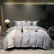 100 long - dune cotton four - piece light luxury cotton suite simple cotton bedding simple pure color 1 8 double