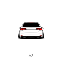 Suitable for Audi A3 two boxes of low-lying car scratch model stickers car friends will Personalized car stickers customized HF Silhouette