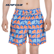 surfcuz King Kong Father and Sons Quick Dry Beach Pants Men Parent-Child seaside Holiday loose mens swimming trunks lined