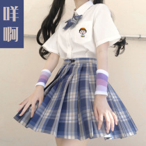  Baa Ah original genuine jk uniform skirt suit Summer Japanese girl 12-year-old primary school student shirt pleated skirt suit