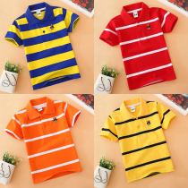 Cotton small class boys short sleeve T-shirt childrens shirt childrens clothing new Korean style T-shirt summer baby Foreign style polo shirt