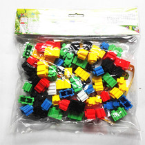 100 Variable Blocks Children Color Plastic Building Blocks Puzzle Early Teach Kindergarten Wise to Develop Desktop Game Toys