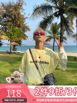 EAHO (earthlinghoo) turnthetables fake two loose 100 hitch long sleeve T-shirt male and female