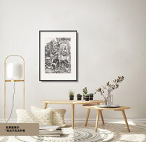Zhuzhong Art German Classic Dürer Collection-level Re-engraving Copperplate Study Room Bedroom Light Luxury Decorative Hanging Pictures