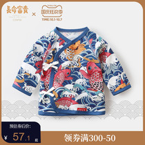 Newborn newborn baby autumn clothes shirt chunkimono baby shirt Spring and Autumn New