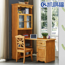 Computer desk with bookcase integrated 1 4 m large corner desk modern minimalist for home students study table