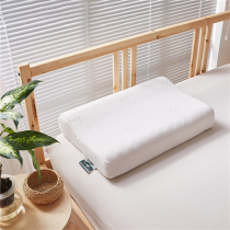 Imported natural latex pillow single double student cervical spine protection adult household high and low pillow core solid color wave shape