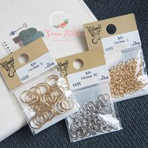 All Japan imported kiwa expensive and diy accessories 14K gold plated color chain necklace earrings open ring