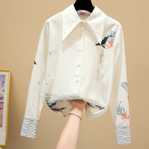 South Korea Retro Port Taste Lining Womens 2020 New Spring Snowspun Shirt Design Sensation Little Crowdsourced Fashion Blouse